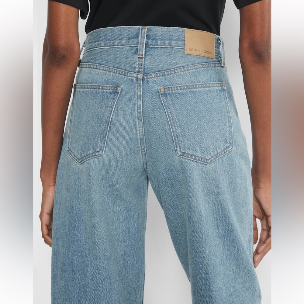 Aritzia Denim Forum 90s Low Rise Barrel Button Fly Cotton Blue Jeans Size 28 - Picture 6 of 16